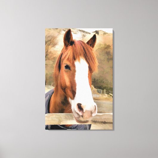 CHESTNUT HORSE CANVAS AFDRUK (Voorkant)