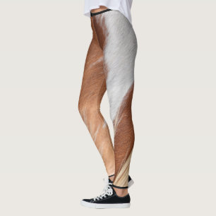 CHESTNUT HORSE COAT PATTERN LEGGINGS