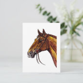 Chestnut Horse Ink Briefkaart (Staand voorkant)