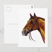 Chestnut Horse Ink Briefkaart (Voorkant / Achterkant)