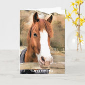 CHESTNUT HORSE KAART (Gele Bloem)