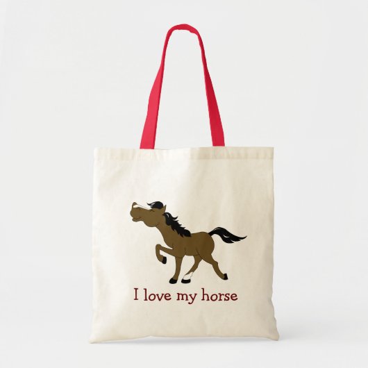 CHESTNUT HORSE Lover Grocery Bag Tote Bag (Voorkant)