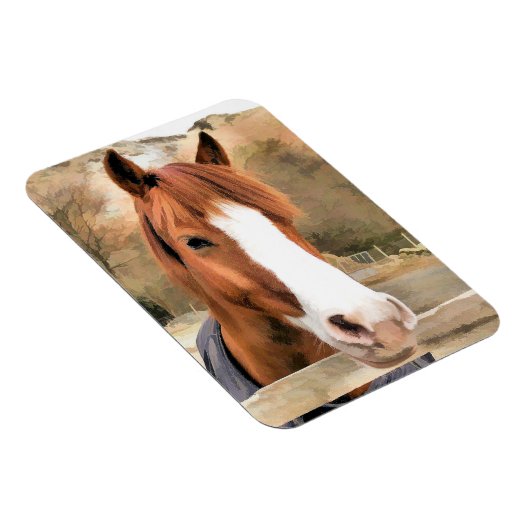 CHESTNUT HORSE MAGNEET (Rechterzijde)