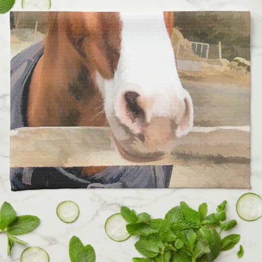 CHESTNUT HORSE THEEDOEK (Gevouwen)