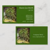 Chestnut in Blossom, Vincent van Gogh. Visitekaartje (Voorkant / Achterkant)