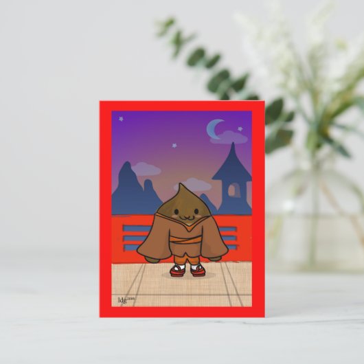 Chestnut in het Briefkaart kimono (Staand voorkant)