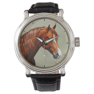 Chestnut Morgan Horse Horloge