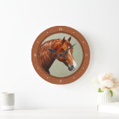 Chestnut Morgan Horse Rusty Red Grote Klok (Huis)