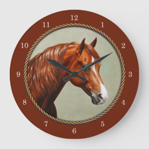Chestnut Morgan Horse Rusty Red Grote Klok