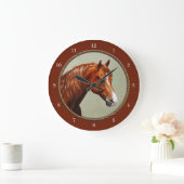 Chestnut Morgan Horse Rusty Red Grote Klok (Huis)