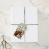 Chestnut Morgan Horse Sage Green Cadeaulabel (Met Touw)