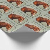 Chestnut Morgan Horse Sage Green Cadeaupapier (Hoek)