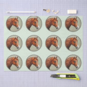 Chestnut Morgan Horse Sage Green Tissuepapier (Craft)