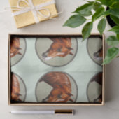 Chestnut Morgan Horse Sage Green Tissuepapier (Geschenk)