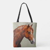 Chestnut Morgan Horse Tote Bag (Achterkant)