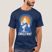 Chestnut Mountain Ski Sunset Retro T-shirt (Voorkant)