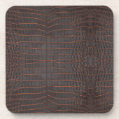 Chestnut Nile Crocodile Texture Print Bier Onderzetter (Voorkant)