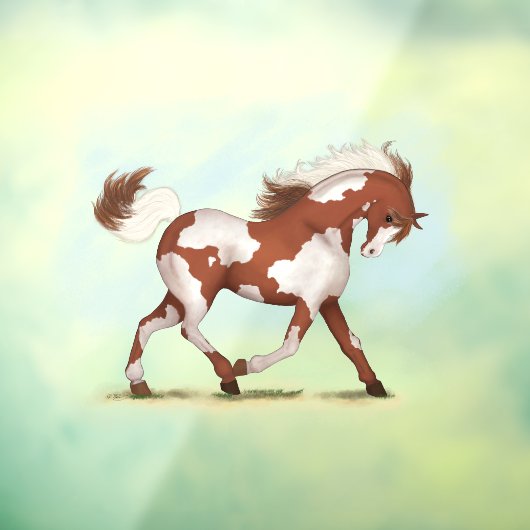 Chestnut Overo Skewbald Horse Decal (Vel 3)