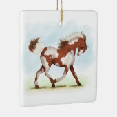 Chestnut Overo Skewbald Horse Keramisch Ornament (Rechts)