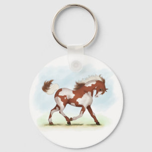 Chestnut Overo Skewbald Horse Sleutelhanger