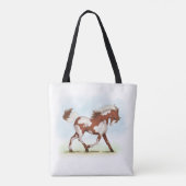 Chestnut Overo Skewbald Horse Tote Bag (Achterkant)