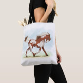 Chestnut Overo Skewbald Horse Tote Bag (Dichtbij)
