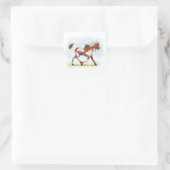Chestnut Overo Skewbald Horse Vierkante Sticker (Tas)