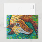 Chestnut Paard Briefkaart (Voorkant / Achterkant)