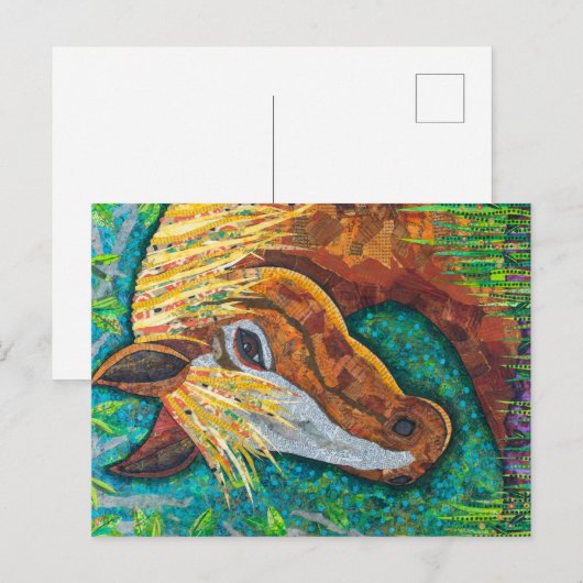 Chestnut Paard Briefkaart (Voorkant / Achterkant)