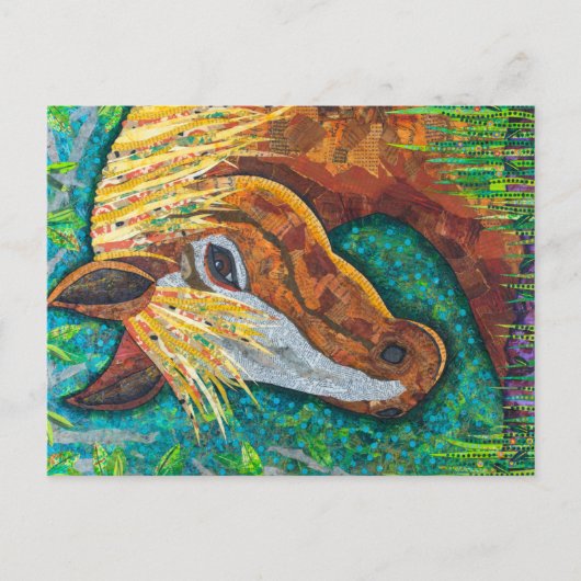 Chestnut Paard Briefkaart (Voorkant)