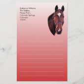 Chestnut Paard Briefpapier (Voorkant)