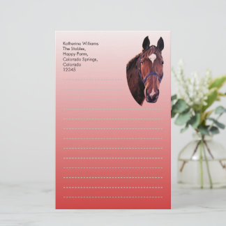 Chestnut Paard Briefpapier