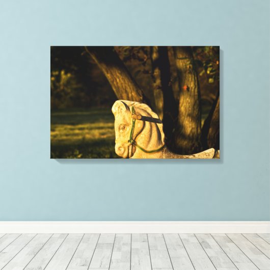 Chestnut Paard Canvas Afdruk (Insitu (Houten vloer))