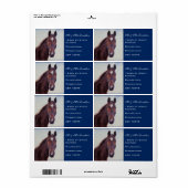 Chestnut Paard Etiket (Full Sheet)