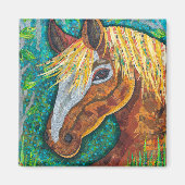 Chestnut Paard Magneet (Voorkant)