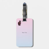 Chestnut paard met witte ster bagagelabel (Achterkant verticaal)