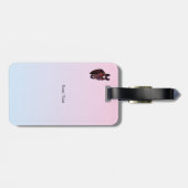 Chestnut paard met witte ster bagagelabel (Achterkant horizontaal)