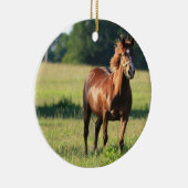 Chestnut Paardenpaling Keramisch Ornament (Rechts)