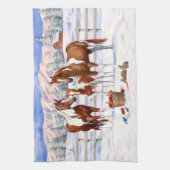 Chestnut pinto sorrel schildert kwart paarden in s theedoek (Verticaal)