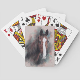 Chestnut Quarter Horse kop Pokerkaarten