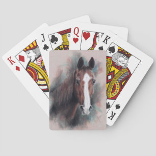 Chestnut Quarter Horse kop Pokerkaarten