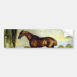 Chestnut Racehorse in a Landscape (George Stubbs) Bumpersticker