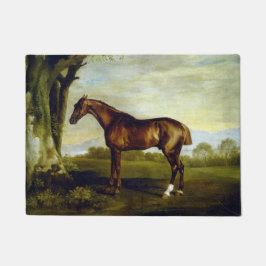 Chestnut Racehorse in a Landscape (George Stubbs) Deurmat