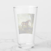Chestnut Racehorse in a Landscape (George Stubbs) Glas (Achterkant)