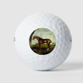Chestnut Racehorse in a Landscape (George Stubbs) Golfballen