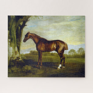Chestnut Racehorse in a Landscape (George Stubbs) Legpuzzel