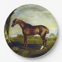 Chestnut Racehorse in a Landscape (George Stubbs)