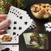 Chestnut Racehorse in a Landscape (George Stubbs) Pokerkaarten (Insitu)