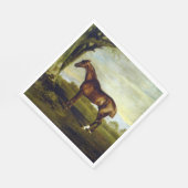 Chestnut Racehorse in a Landscape (George Stubbs) Servet (Hoek)