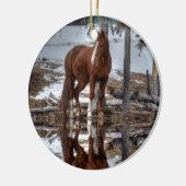 Chestnut Ranch Horse and Pond Reflection Keramisch Ornament (Links)